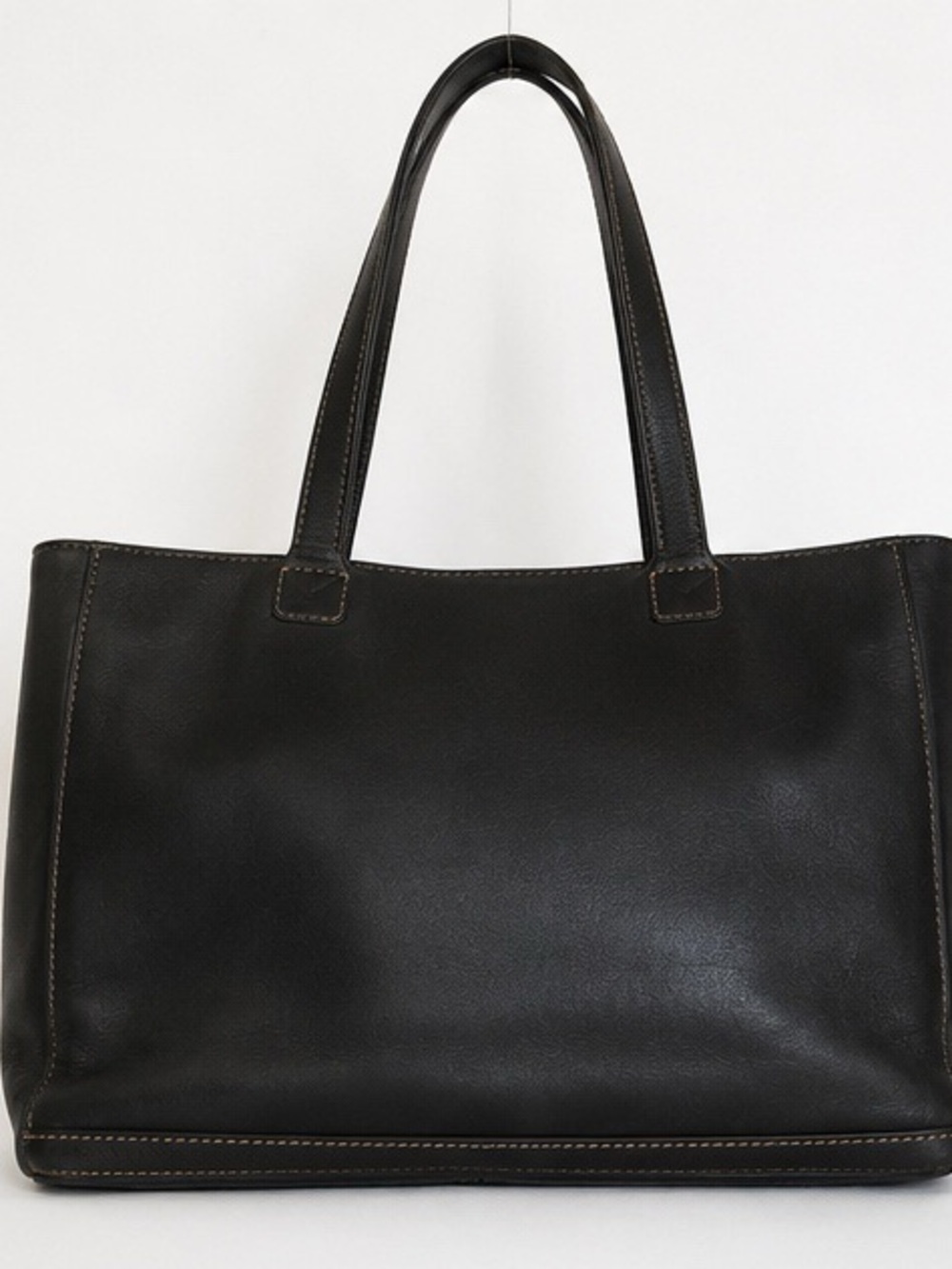 Coach Black Leather Tote with Double Handles